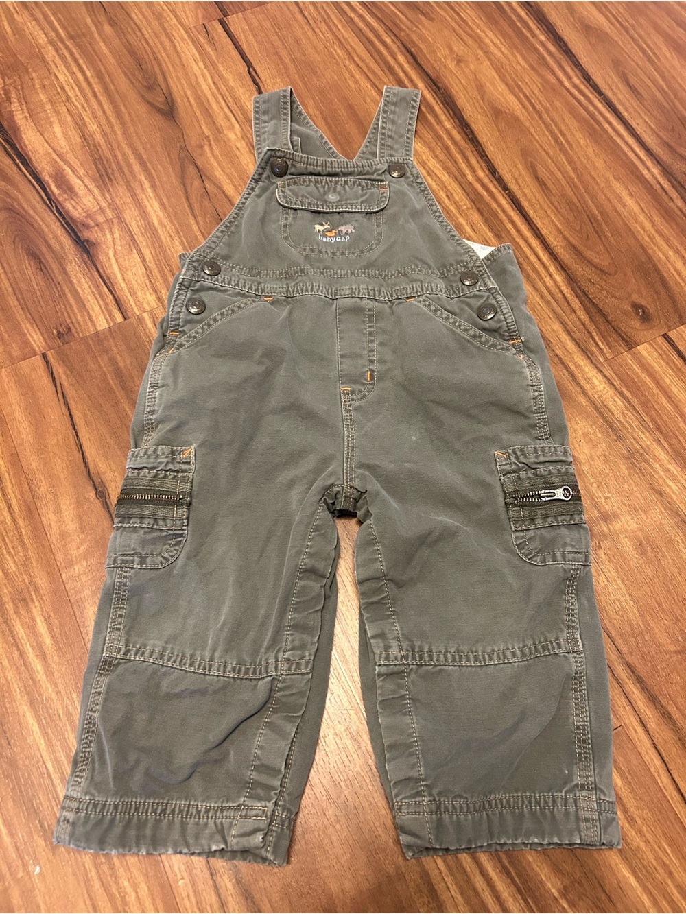 Kids Vintage Gap Overalls Pocket Chest Bib Carpenter Cargo Pockets 18-24 Months.